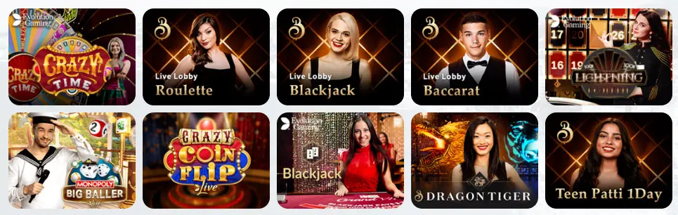 Jeux de casino en direct QuickWin Casino