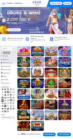 l'application et interface QuickWin Casino