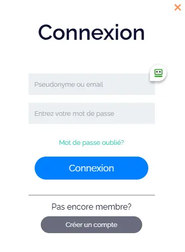 Connexion des membres du QuickWin Casino