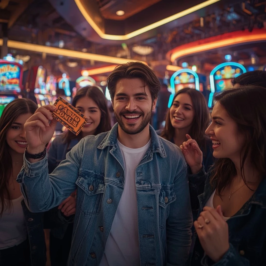 une personne tenant un bonus du casino QuickWin